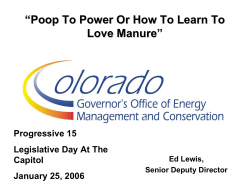 Poop To Power Or How To Learn To Love Manure