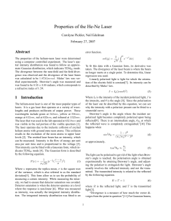 Properties of the He-Ne Laser