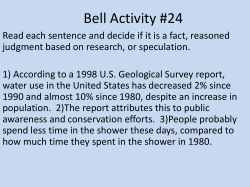 Bell Activity #24 - Hilldale Public Schools