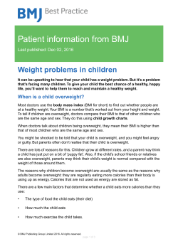 Weight problems in children