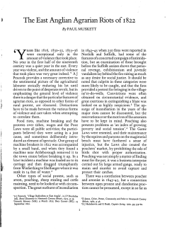 The East Anglian Agrarian Riots of