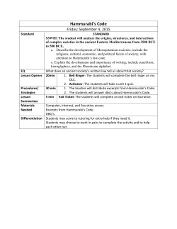 Hammurabi`s Code