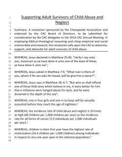 Supporting Adult Survivors of Child Abuse and Neglect