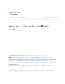 Slavery and Freedom in Theory and Practice