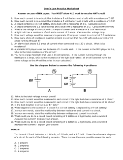 Ohms Law Worksheet 1