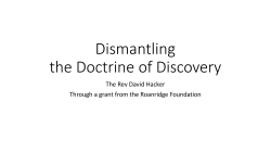 Dismantling the Doctrine of Discovery