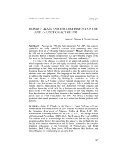 Morris v. Allen and the Lost History of the Anti