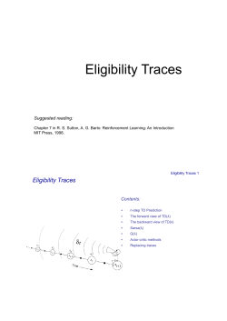Eligibility Traces