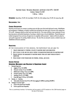 Hamstring Strains/ Mechanism, Management, and Return to