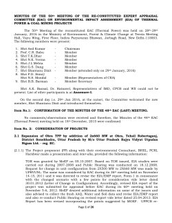 MINUTES OF THE 50th MEETING OF THE RE