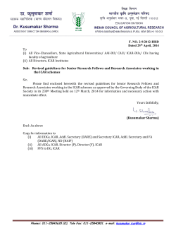F. NO. 2-9/2012-HRD Dated 25th April, 2014 To (i) All Vice