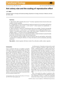 Ant colony size and the scaling of reproductive effort