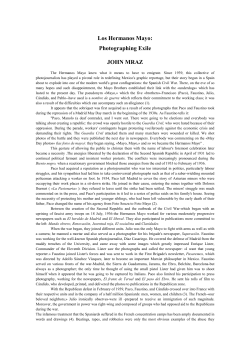 Los Hermanos Mayo: Photographing Exile JOHN MRAZ