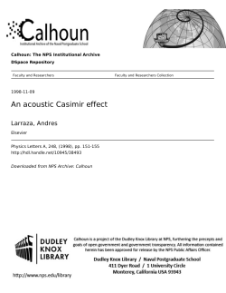 An acoustic Casimir effect