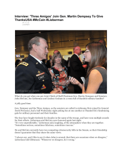 Interview: `Three Amigos` Join Gen. Martin Dempsey