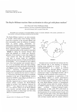 The Baylis-Hillman reaction: Rate acceleration in silica gel solid
