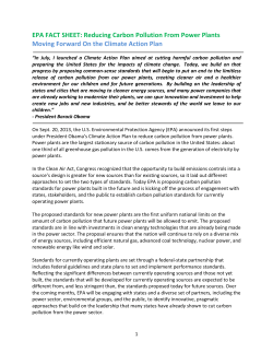 EPA FACT SHEET: Reducing Carbon Pollution From Power Plants