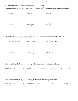 1. Given functions, ( ) 2 1 f x x = - , ( ) 2 g x x x =