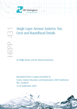 single layer armour systems &ndash; toe, crest and roundhead details
