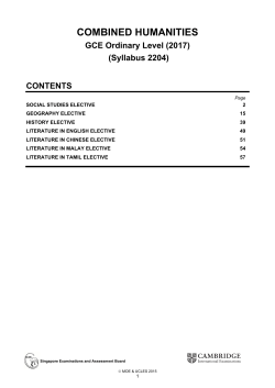 2204 Combined Humanities O Level for 2017