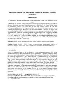 Energy consumption and mathematical modeling of microwave