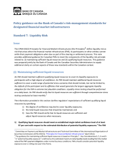 Guidance on liquidity risk