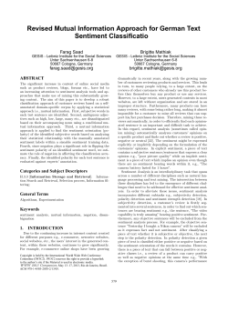Revised Mutual Information Approach for German Text