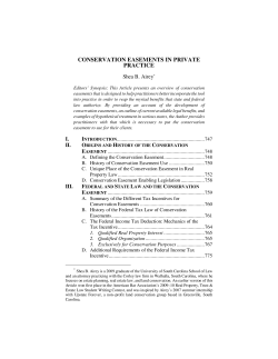 conservation easements in private practice