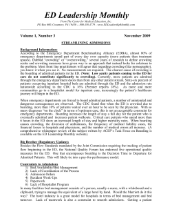 ED Leadership Monthly - Center for Medical Education