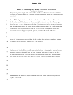 Handout 5.1B: The Atlanta Compromise (Modified)