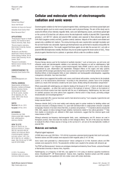 Cellular and molecular effects of electromagnetic radiation and