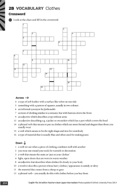 28 VOCABULARY Clothes