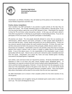 MacArthur High School Cheerleading Constitution 2013