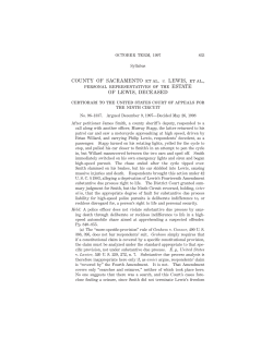 COUNTY OF SACRAMENTO et al. v. LEWIS, et al., personal