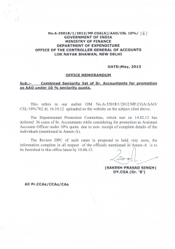 This refers to our earlier OM No.A