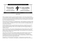 June 2011 Timothy Newsletter