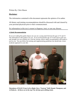 MAXIMUM MASS Guide - At Large Nutrition