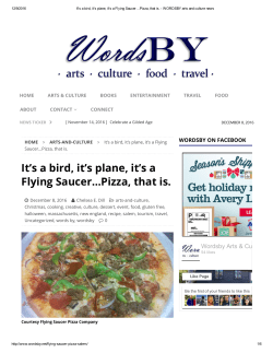 It`s a bird, it`s plane, it`s a Flying Saucer&hellip;Pizza, that is.