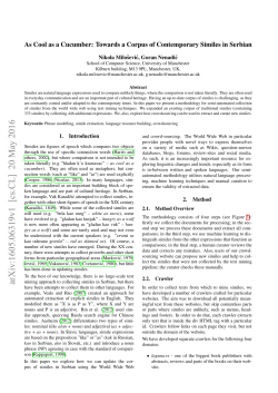 As Cool as a Cucumber: Towards a Corpus of Contemporary