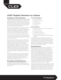 CLEP English Literature