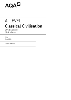 A-level Classical Civilisation Mark scheme Unit 04B