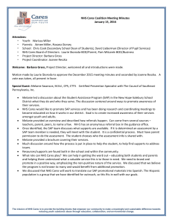 NHS Cares Minutes Jan 13 2016