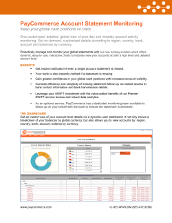 PayCommerce Account Statement Monitoring