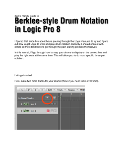 Drum Set Notation in Logic