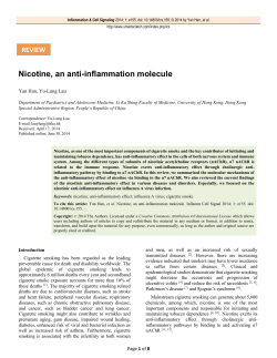 Nicotine, an anti-inflammation molecule