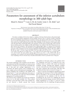 Parameters for assessment of the inferior