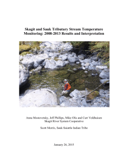Skagit and Sauk Tributary Stream Temperature Monitoring: 2008