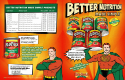 Better Nutrition Made Simple, Redpack and Red Gold are registered