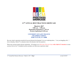 Best Practices Showcase Sessions Program - Education