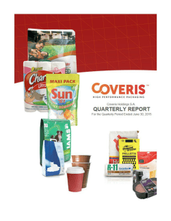 2015 Q2 Coveris Quarterly Report